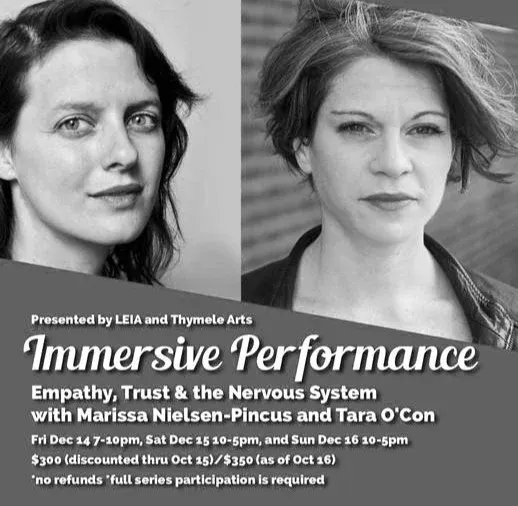  LEIA/LEAGUE OF EXPERIENTIAL IMMERSIVE ARTISTS  Los Angeles (Dec 13-15, 2018)  Empathy Trust and The Nervous System  co-led with Marissa Nielsen-Pincus 